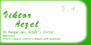 viktor aczel business card
